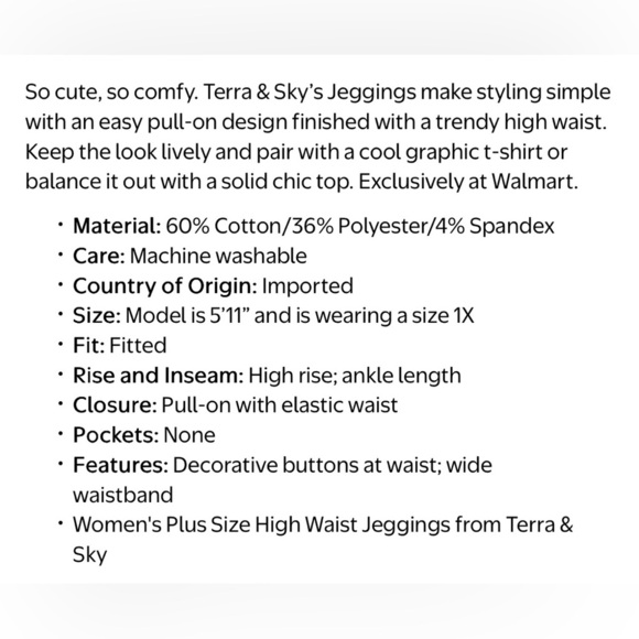 Terra & Sky NWT High Waist Jeggings In Tropical Print Plus Size 3X (24W-26W) New - Picture 9 of 10